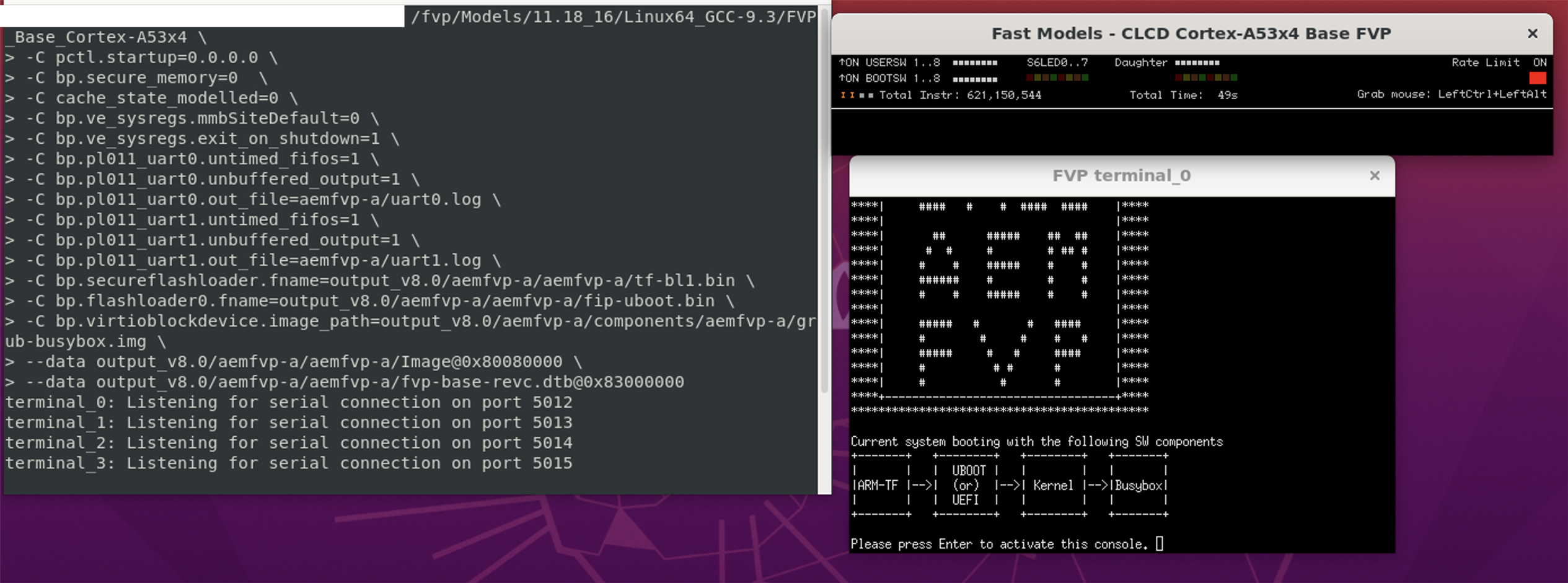  FVP Running commands